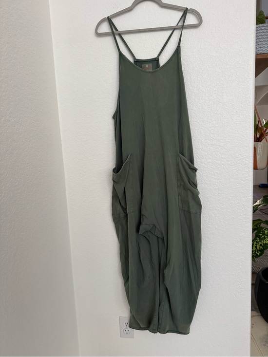 FP Movement by Free People Pants - FP Movement Free People Olive Green Spaghetti Strap Jumpsuit with Pockets